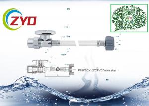 China CPVC Stop Valve Sink Water Supply Line , CE Flexible Plumbing Supply Lines on sale