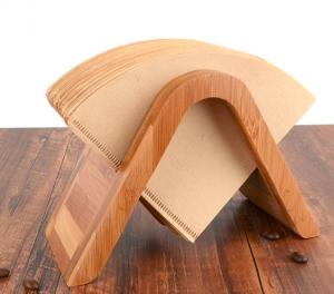 China Eco Friendly Bamboo Display Unit Bamboo Coffee Filter Holder Paper Storage Rack wholesale