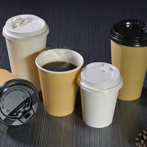 China Custom Logo Disposable Paper Cups Hot Drinking Tea 12oz 360ml Coffee Cups With Lids on sale