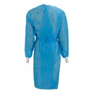 Full Back Hospital Disposable Gown , Disposable Hospital Gowns Knitted Cuffs