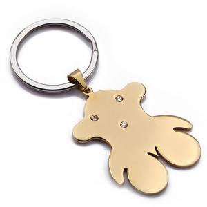 China 316 Stainless Steel 18K Gold Plated Key Ring , Personalised Key Ring For Girls on sale