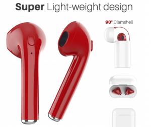 China Red I7s Tws Bt I8 Mobile Phone Earphone With Charger Stand For Apple Iphone X 8 7 6 Plus wholesale