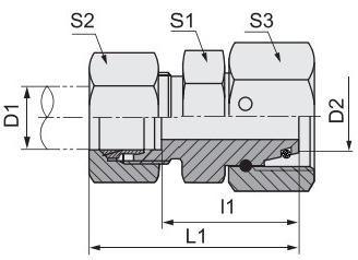 Hydraulic Union Fitting Reducer Tube Adaptor with Swivel Nut 2D-W 2D-W/Rn