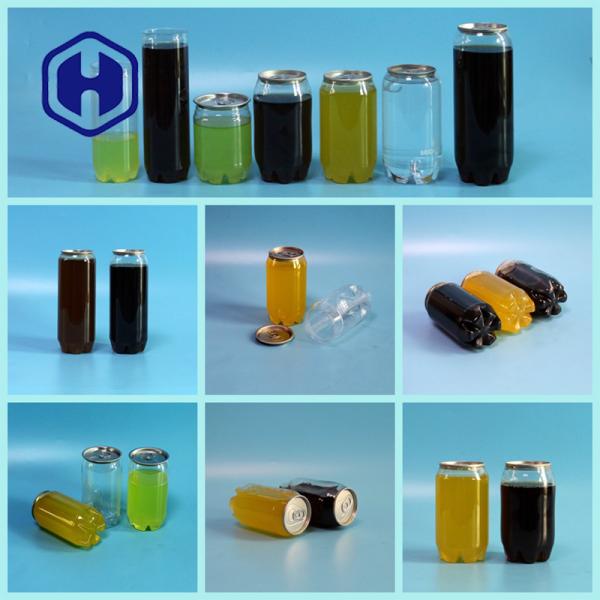 330ml 350ml 500ml Transparent Plastic Can For Carbonated Soda Drink