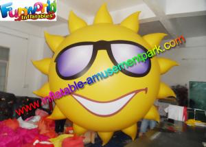 China Sun Inflatable Advertising Model , Yellow Inflatable Helium Balloon For Festival on sale