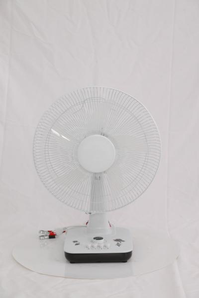 Quality Rechargeable 12V DC Table Fan / Fashionable Solar Powered Table Fan for sale