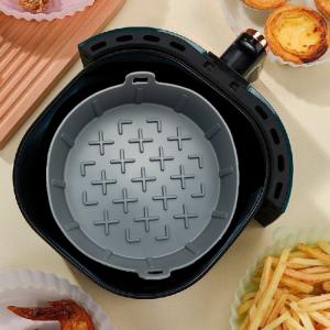 China Food Safe Silicone Kitchen Tool Easy Cleaning Air Fryer Pot Liners Reusable Basket wholesale