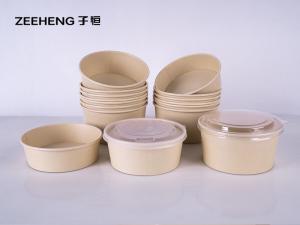 China Bamboo Pulp Salad Takeaway Bowls 750ml For Restaurant wholesale
