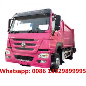 China HOT SALE! collecting domestic refuse compactor truck Suppliers 4x2 SINOTRUK HOWO LHD 16cbm rear loader garbage truck on sale
