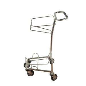 China Double Layers Hand Basket Shopping Carts 45L Metal Wire Shopping Trolley on sale