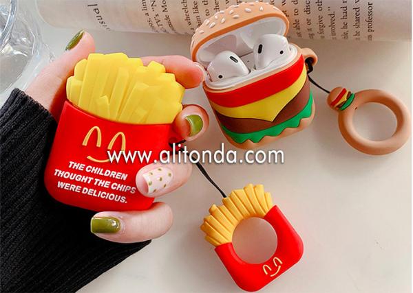 Custom creative promotional gifts Airpods silicone cover for iPhone wireless bluetooth headphones box protect cover