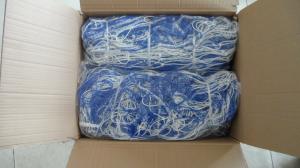 China Knotted  Striped Soccer Net Polyethylene Square 120mm Senior Net wholesale