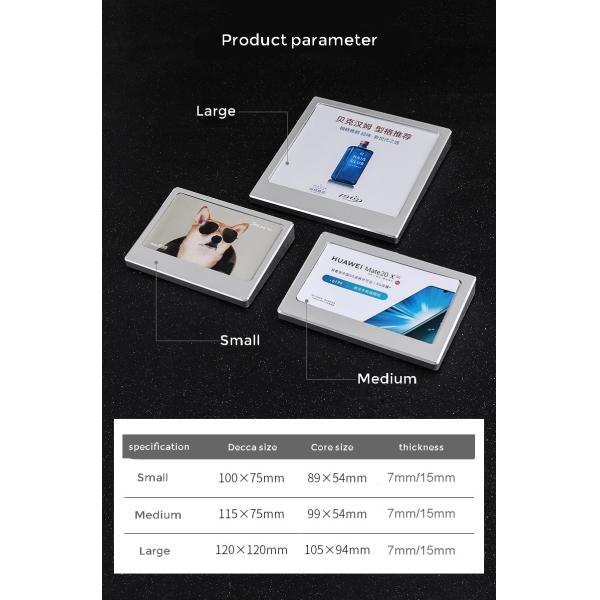 Metal Acrylic Sign Holder Table Display Stand Name Card Label Easy To Install