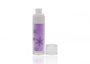 China 50ml Frosted Purple Cream Spray Bottle Half Cap With Black Silk Screen Printing wholesale