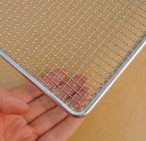 China Woven wire grill mesh basket for holding glass plate stainless steel 304 wholesale