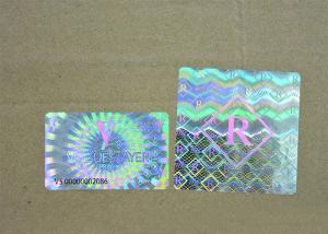 Black Color Numbers Printing Hologram Labels Stickers , 3D Laser Silver Hologram Sticker