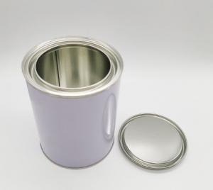 China White Round Tin Containers With Lids 4L Empty Metal Tins wholesale