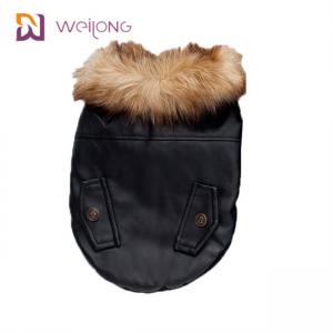 China Customized Faux Fur Leatheret Pet Coat Dog Winter Clothes wholesale