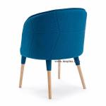 Dining Furniture Wooden Finish Legs Chair Fabric Upholstered seat Velvet