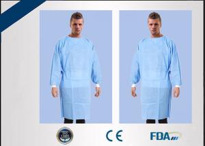 China High Tensile Strength Disposable Doctor Gowns , Non Woven Disposable Medical Clothing on sale