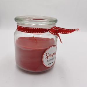 China Personalised Red Paraffin Wax Essential Candle Light Jar Mason For Christmas wholesale