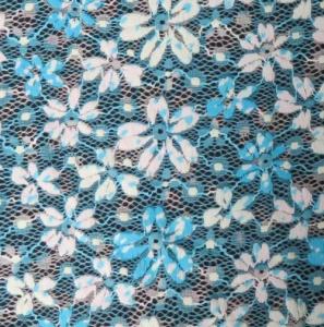 China spandex & polyester Digital Printed Fabric , Print Stripe Lace Normal Dyeing wholesale