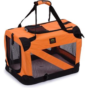 China Soft Folding Travel Collapsible Pet Dog Crate Carrier Bag with leash holder wholesale