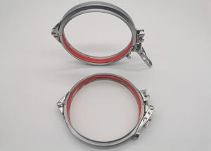 China Ducting Stainless Steel Tube Clamps Quick Pull Ring With Adjustment Screw on sale