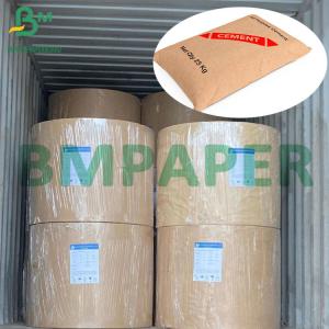 China 30lb 40lb Strong Burst Resistance Brown Natural Kraft Paper For Cement Bags wholesale