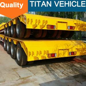 China Titan low bed trailer 100 ton,low bed truck trailer,4 axle 100 ton low bed trailer dimensions on sale
