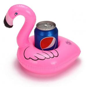 China Flamingo Pool Floating PVC Inflatable Can Holder for Party,promotional gifts on sale