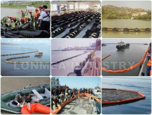 China WGV600 Factory Custom easy connection oil spill boom  PVC Solid Float Oil Spill Containment floating fence on sale