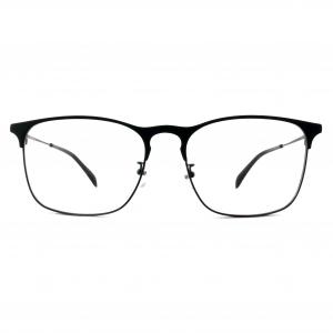 China FM2591 Unisex Optical Metal Frame Square Eyewear Customized With Spring Hinges wholesale