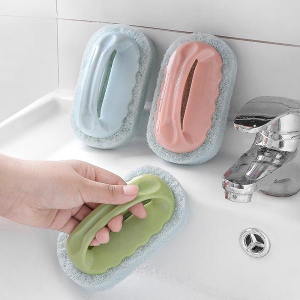 Dropshipping House hould Strong band bathtub brush with handle decontamination Kitchen Cleaning Magic Brush