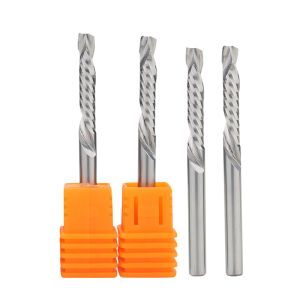 YingBa Factory Customization up Down Cut  Compression Router Bit Cnc Tools One Flute Spiral End Mill Tools for Wood