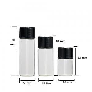 China Glass Vials With Screw Caps, Small Liquid Sample Vial, Leak-Proof Vial (10ML, Clear) wholesale
