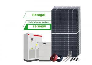 China Hybrid 3 Phase Solar Energy System 15KW 30KW Paneles Solares Kit With Storage Battery wholesale