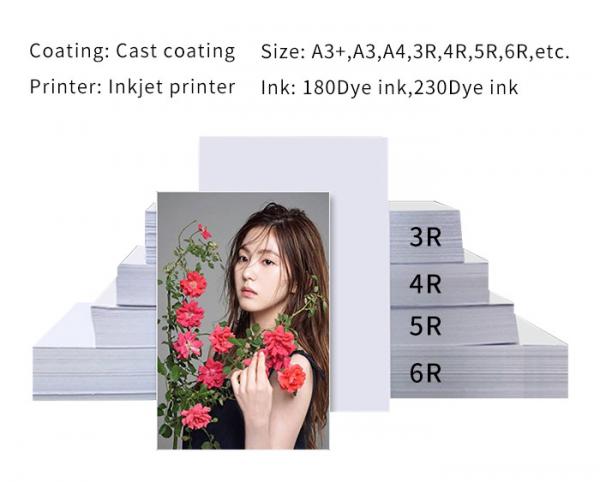 Premium Glossy 230 Gsm Photo Paper 3R Cast Coated For Photo Printing