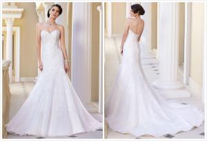 China Aline Lace Organza wedding gown Bridal dress#ballerina wholesale
