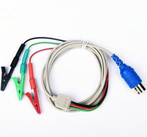 China EMG Shielded Alligator Clips With 3 Alligator 5 pin Din Connector Cable on sale