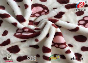 China 270gsm Super Soft Plushed Flannel Fabric , Polyester Velvet Fabric For Pajamas wholesale