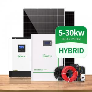 China Hybrid Off Grid Solar Panel System 5KW 10KW 15KW 20KW 30KW 50KW Home Solar Energy wholesale