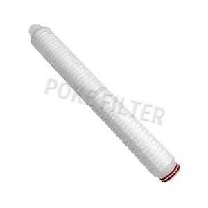 China Folded PP 20 Inch 0.2 Micron Cartridge Filter For Water Filtration System wholesale