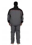 Gery / Black Mens Winter Work Coveralls With Reflective Tape 65% Poly 35% Cotton