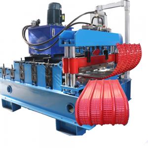 China Hydraulic Crimping Color Gl Steel Roof Sheet Making Machine Curving Vertical wholesale