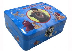 Kids Toy Game Tin Box Disney Artwork Non - Toxic With Lock 130*110X40/45mmH