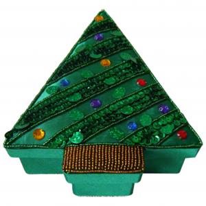 China OEM/ODM Custom Toy Packaging Boxes Green Christmas Tree Shape wholesale