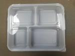 4-Compartments Plastic Food Container With Lid Healthy Food Storage Disposable