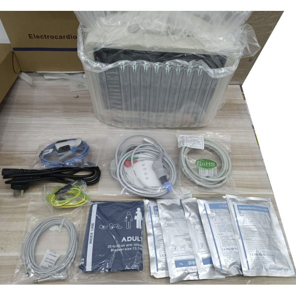 Rainbow PM-9000A+ 12.1 Inch Color TFT Display Multi Parameter Patient Monitor with 1 Year Warranty and 2 Years Shelf Life