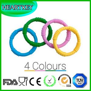 China Baby Teether Rings 4 Silicone Sensory Teething Rings wholesale